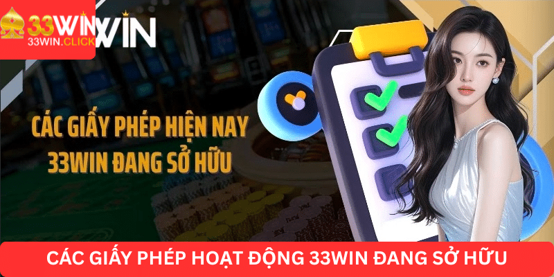 Các giấy phép hoạt động 33WIN đang sở hữu
